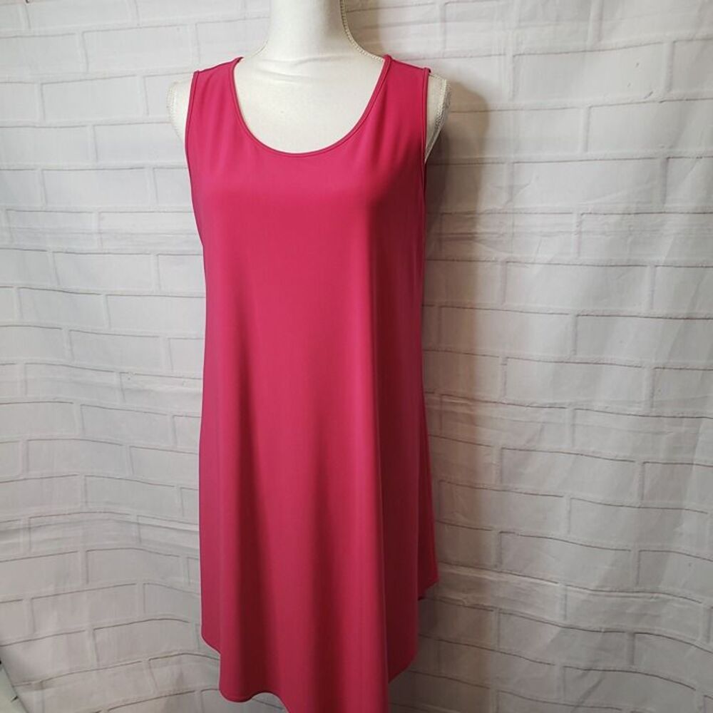 Sun Kim Sleeveless Pink Asymmetrical Scoop-Neck Dress New Size M Easy Casual - Picture 9 of 9